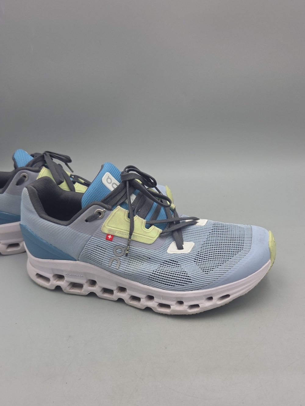 On Cloudstratus Shoes Womens 9 Chambray Blue Lavender Purple Road Running